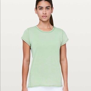 Lululemon Another Mile Short Sleeve in Heathered Opal Green Size 6